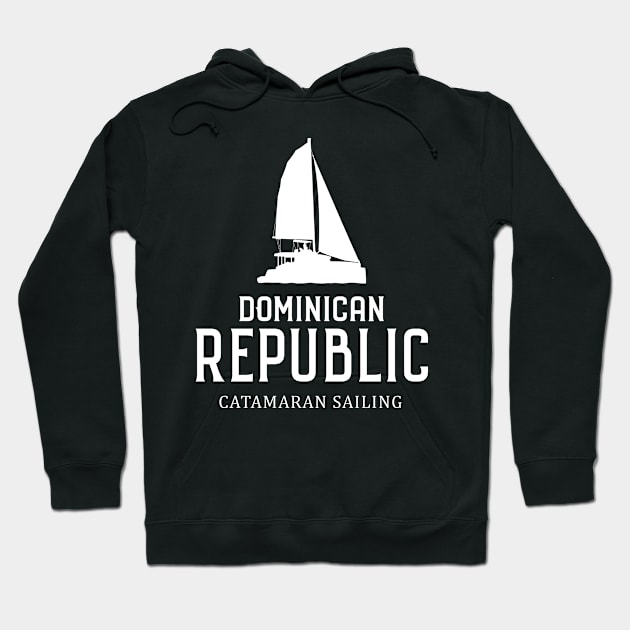 Dominican Republic Catamaran Yacht Hoodie by BlueTodyArt